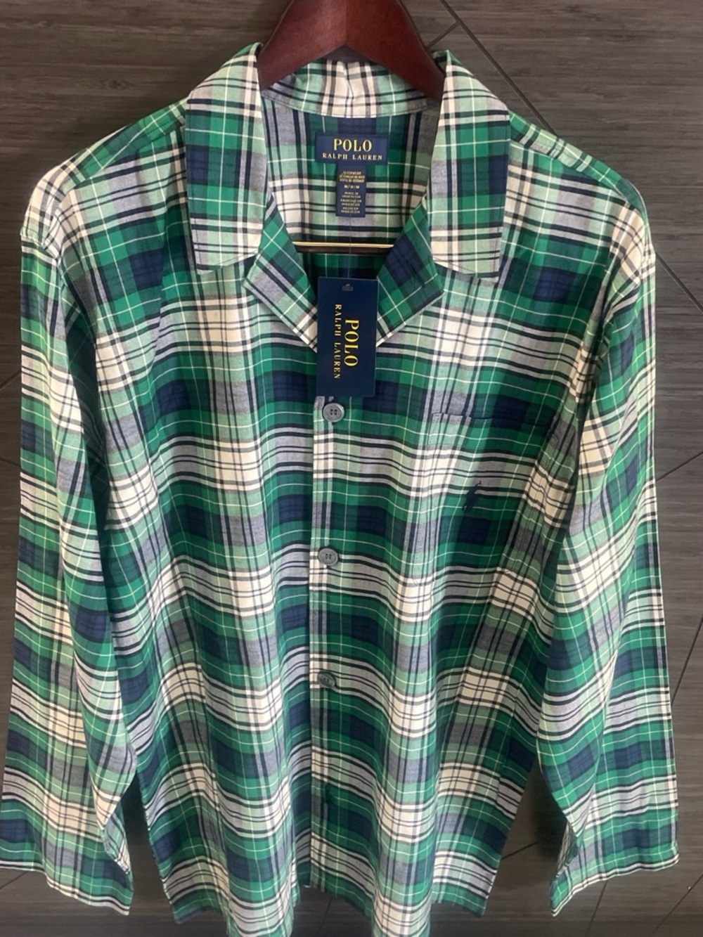Polo by Ralph Lauren Green & Navy Plaid Button-Down Shirt
